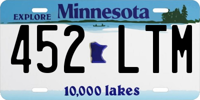 MN license plate 452LTM