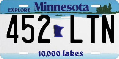 MN license plate 452LTN