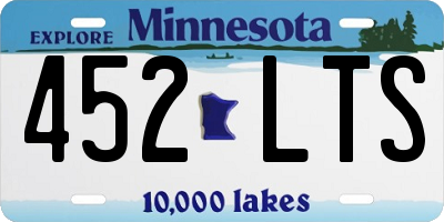 MN license plate 452LTS