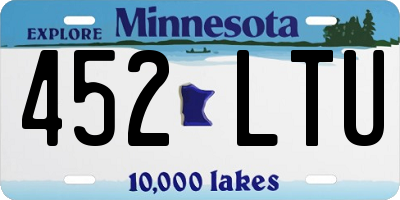 MN license plate 452LTU