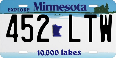 MN license plate 452LTW