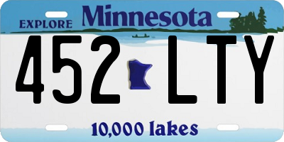 MN license plate 452LTY