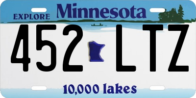 MN license plate 452LTZ