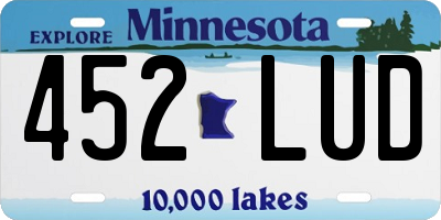 MN license plate 452LUD