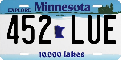 MN license plate 452LUE