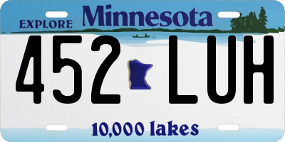 MN license plate 452LUH