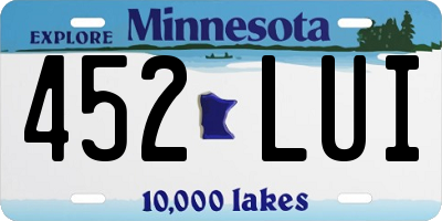 MN license plate 452LUI