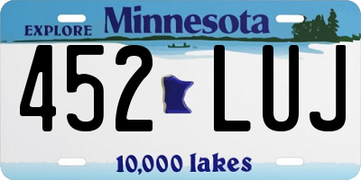 MN license plate 452LUJ