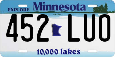 MN license plate 452LUO