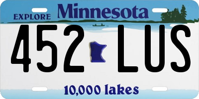 MN license plate 452LUS