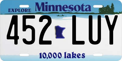 MN license plate 452LUY