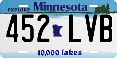 MN license plate 452LVB