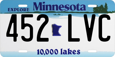 MN license plate 452LVC