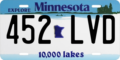 MN license plate 452LVD
