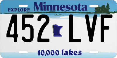 MN license plate 452LVF