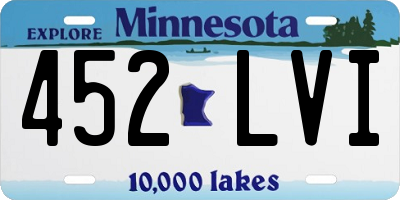 MN license plate 452LVI