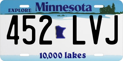 MN license plate 452LVJ