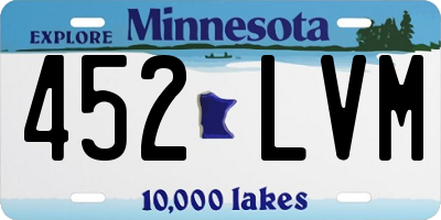 MN license plate 452LVM