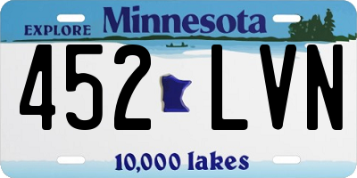 MN license plate 452LVN