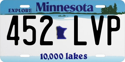 MN license plate 452LVP