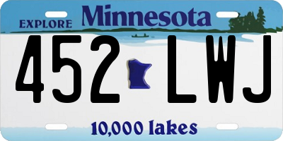 MN license plate 452LWJ
