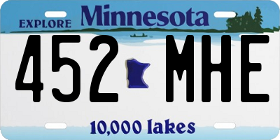 MN license plate 452MHE