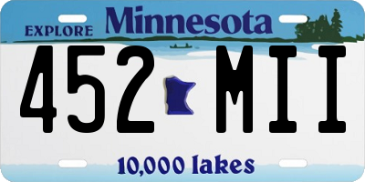 MN license plate 452MII