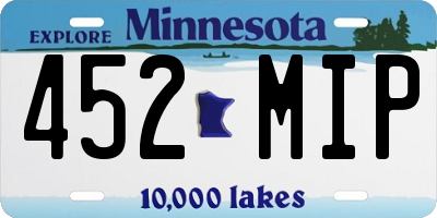MN license plate 452MIP