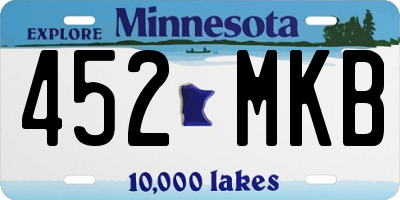 MN license plate 452MKB