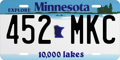 MN license plate 452MKC