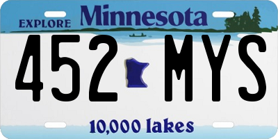 MN license plate 452MYS