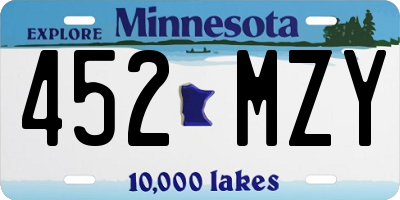 MN license plate 452MZY