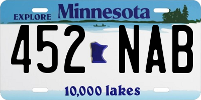 MN license plate 452NAB