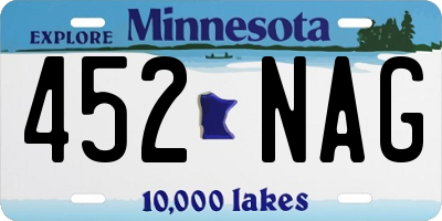 MN license plate 452NAG