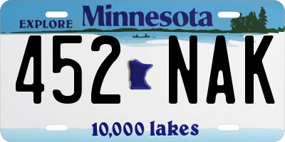 MN license plate 452NAK