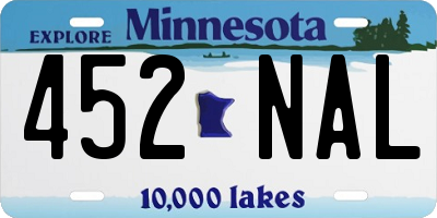 MN license plate 452NAL