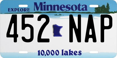 MN license plate 452NAP