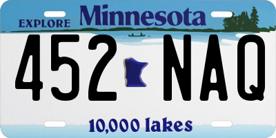 MN license plate 452NAQ