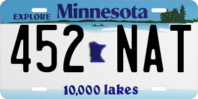 MN license plate 452NAT