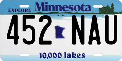 MN license plate 452NAU