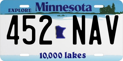 MN license plate 452NAV