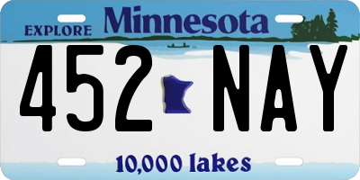 MN license plate 452NAY