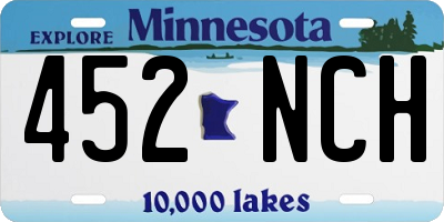 MN license plate 452NCH