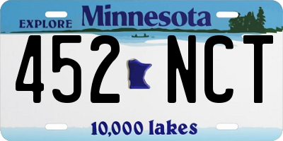 MN license plate 452NCT