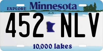 MN license plate 452NLV