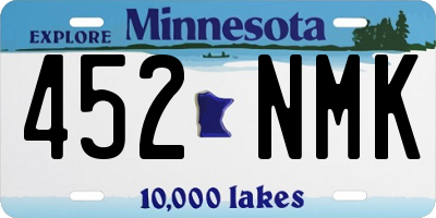 MN license plate 452NMK