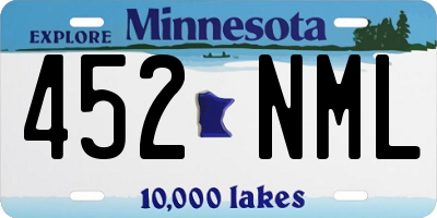MN license plate 452NML