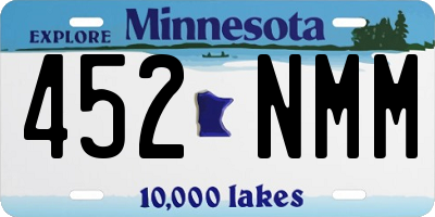 MN license plate 452NMM
