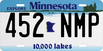 MN license plate 452NMP