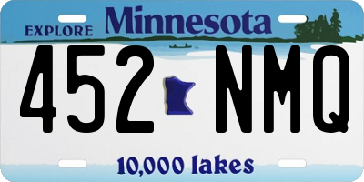 MN license plate 452NMQ